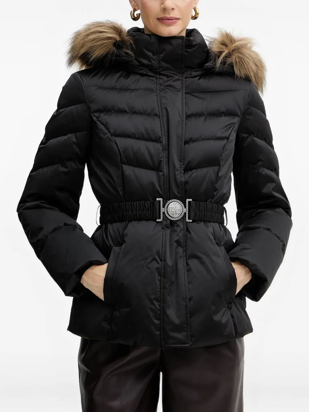 elasticated-belt jacket - 1