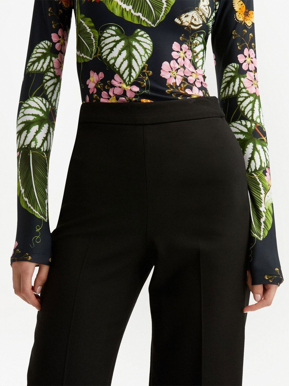 high-waisted straight-leg trousers - 5