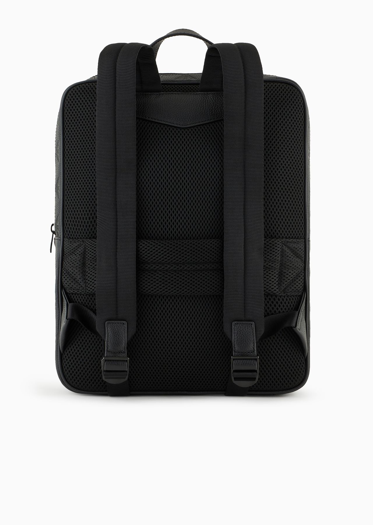 Slim leather backpack with all-over embossed eagle - 3