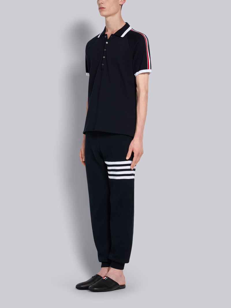 Black Pebbled Grosgrain Tab Slipper 6