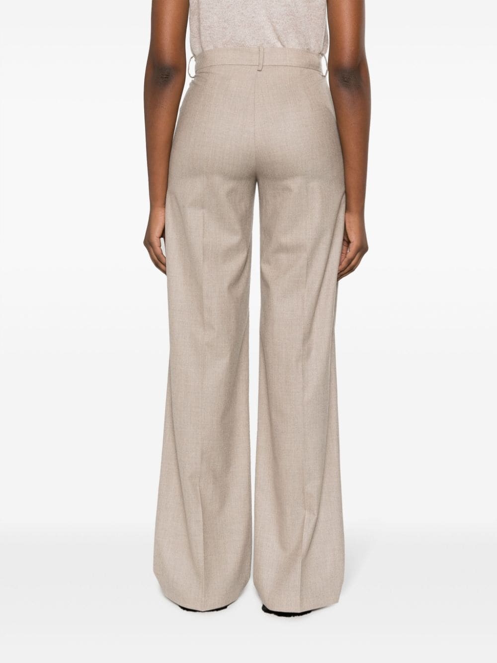 tailored wide-leg cashmere trousers - 4