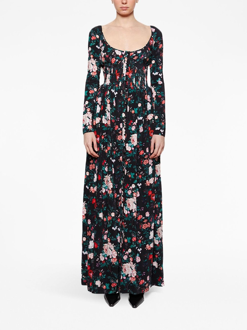 rabanne rose-print maxi dress outlook
