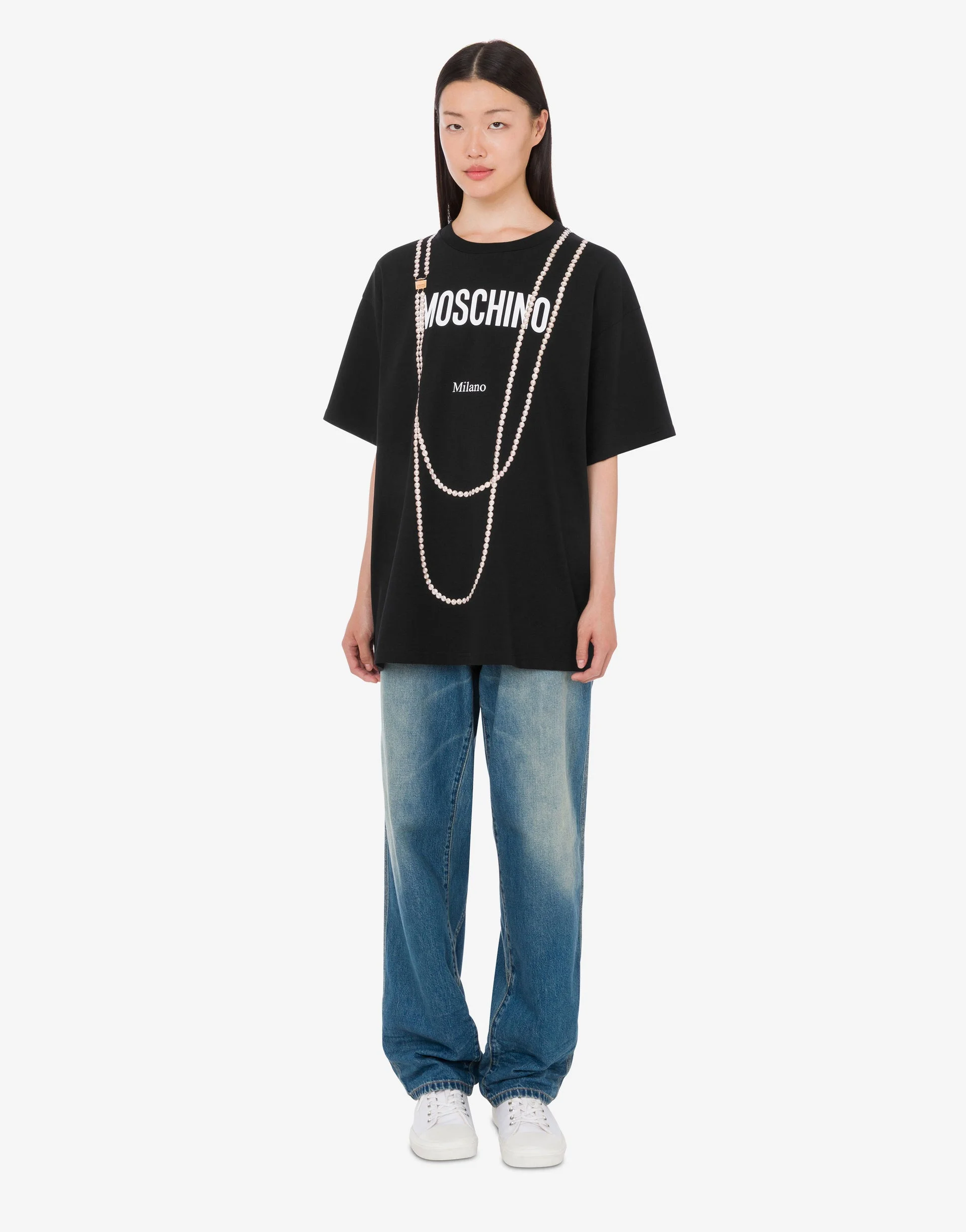 PRINTED ORGANIC COTTON JERSEY T-SHIRT - 1