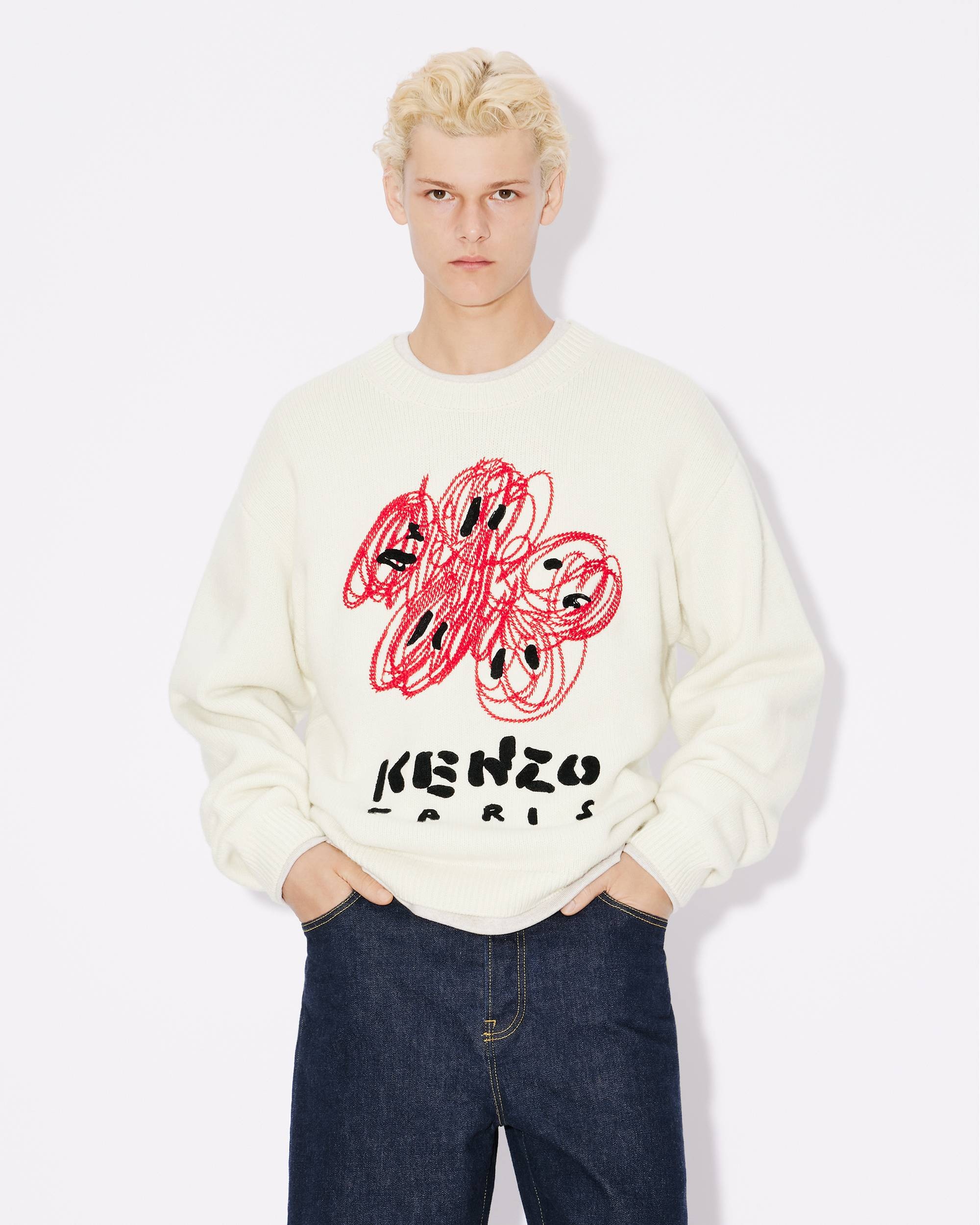 'KENZO Drawn Varsity' embroidered genderless jumper - 10