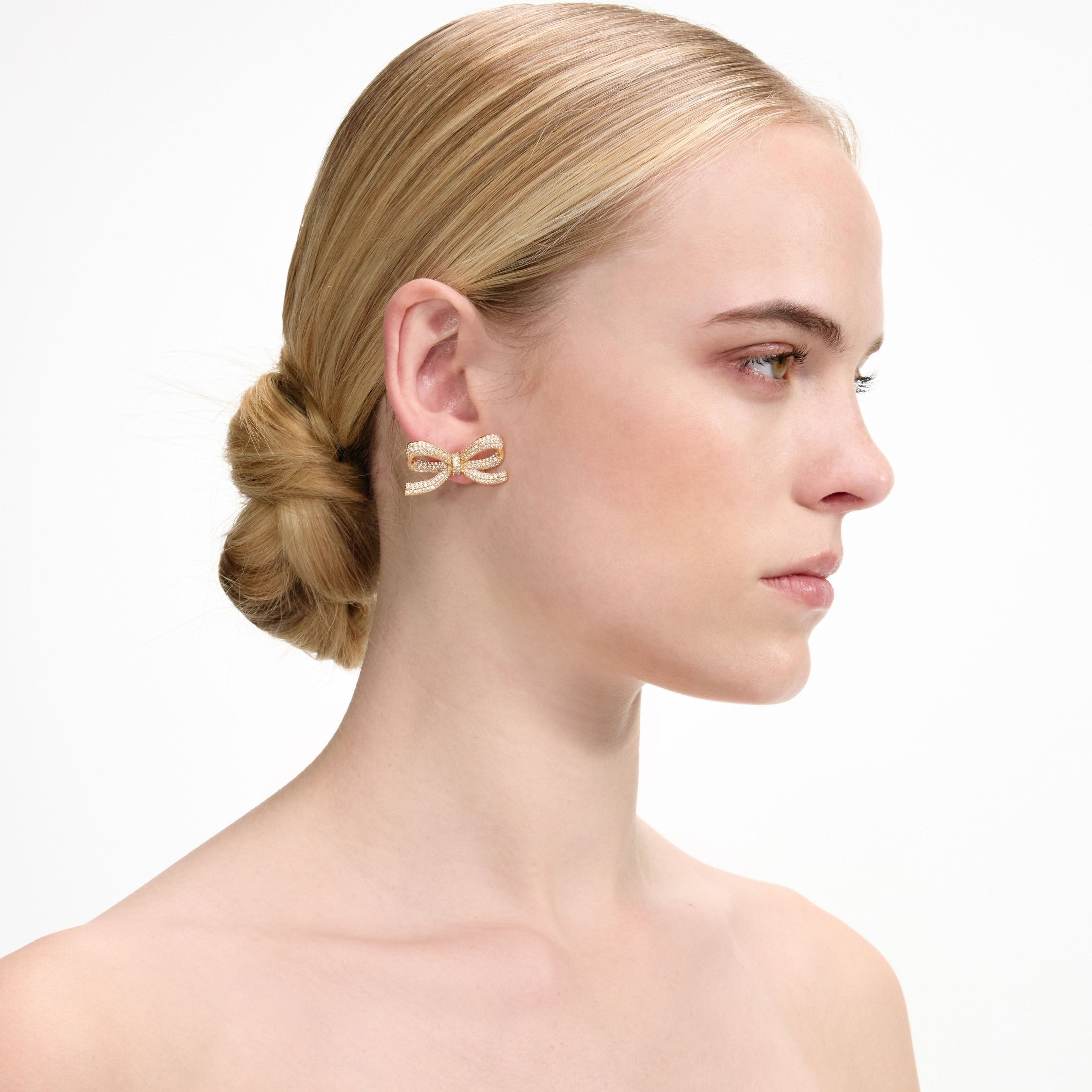 Gold Bow Earrings - 3