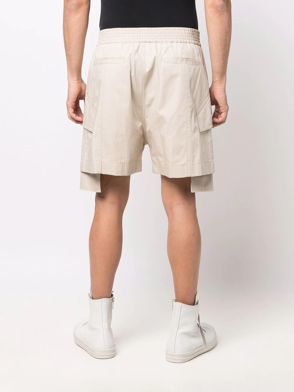 layered straight bermuda shorts - 4