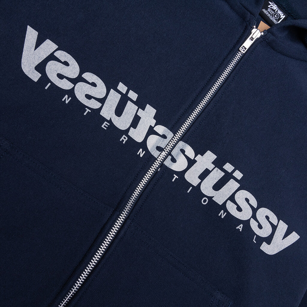 MIRROR ZIP HOODIE - NAVY - 3