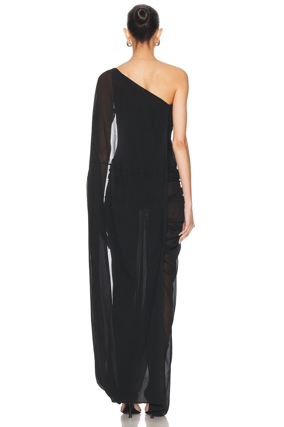 Creponne Asymmetric Drape Maxi Dress - 4