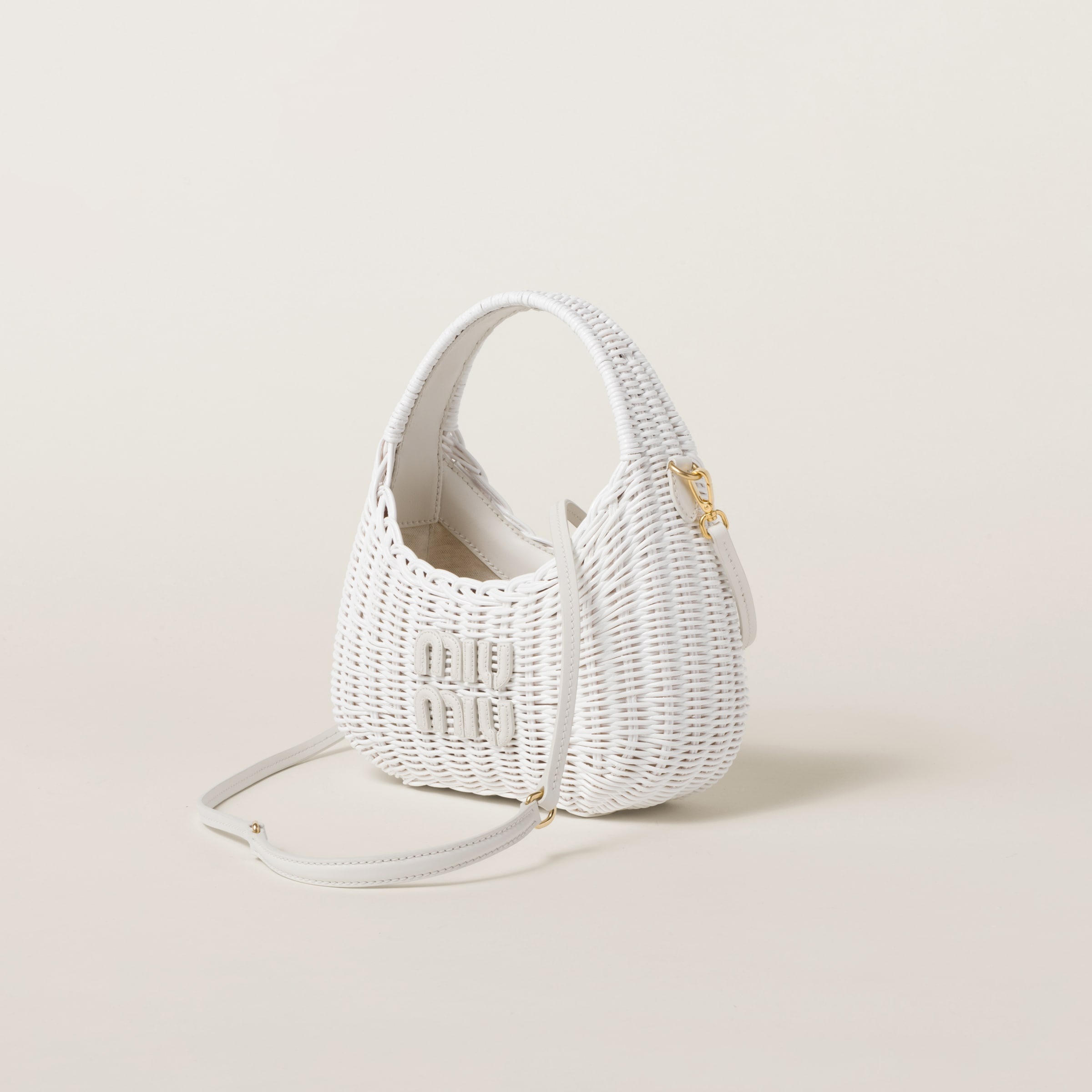 Miu Miu Wander Wicker Tote Bag