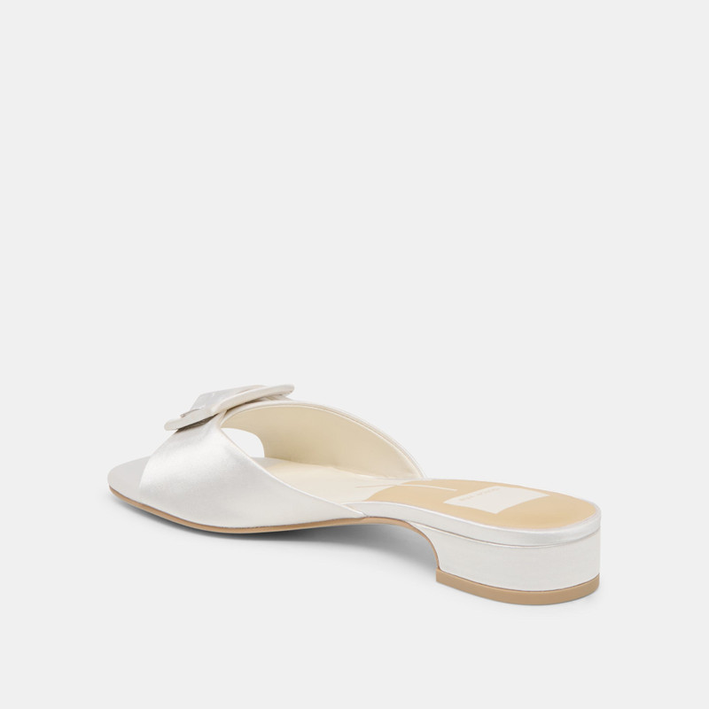 EDINA SANDALS TRUE WHITE SATIN 5