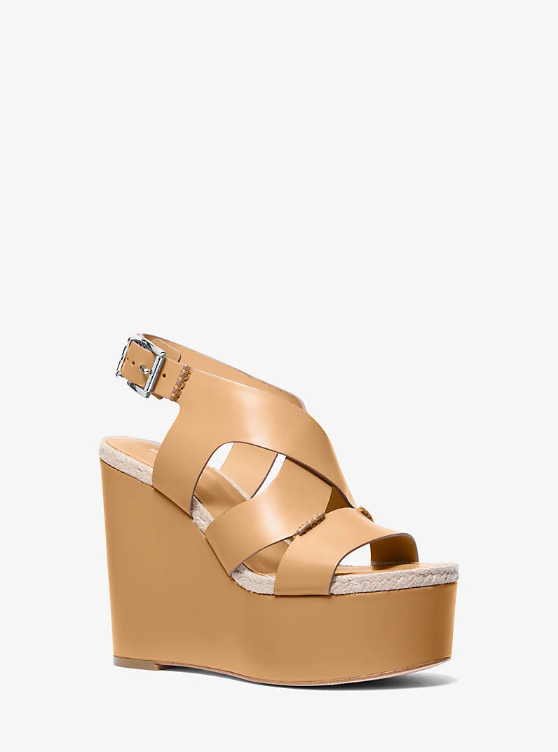 Raven Leather Wedge Sandal - 1