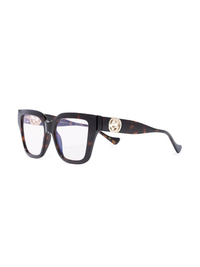 GUCCI Interlocking G square-frame glasses outlook