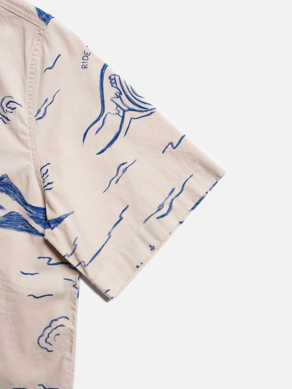 Moa Waves Hawaii Shirt Ecru - 6