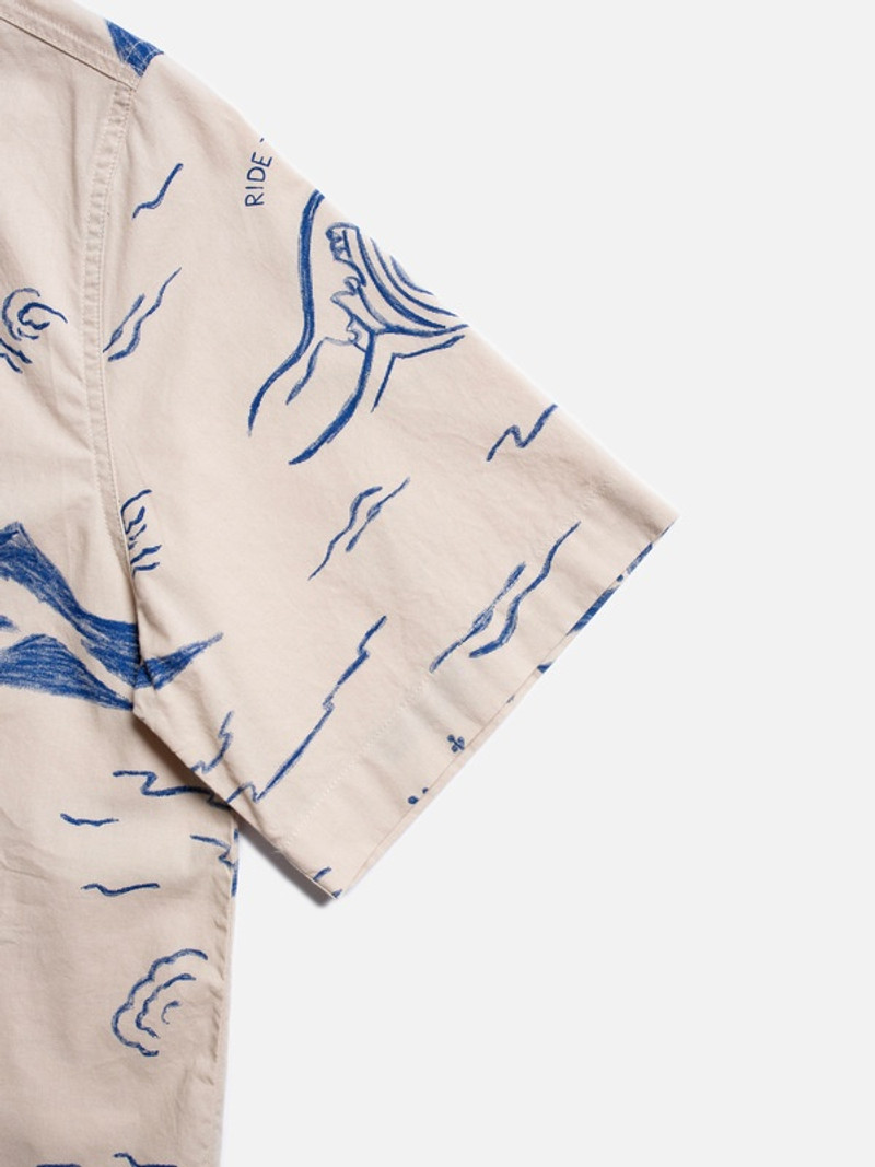 Moa Waves Hawaii Shirt Ecru 6