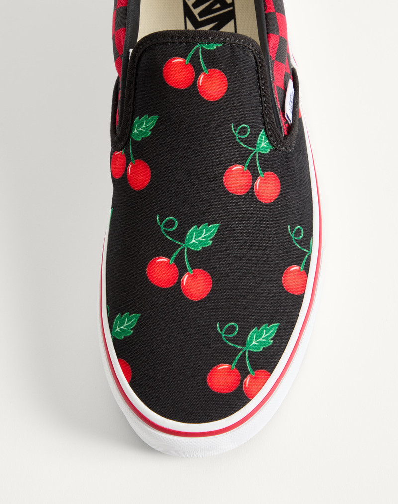VALENTINO GARAVANI AND VANS SLIP-ON SNEAKER IN FABRIC WITH MAXI CHERRYFIC PRINT AND VLOGO CHECKERBOA 7