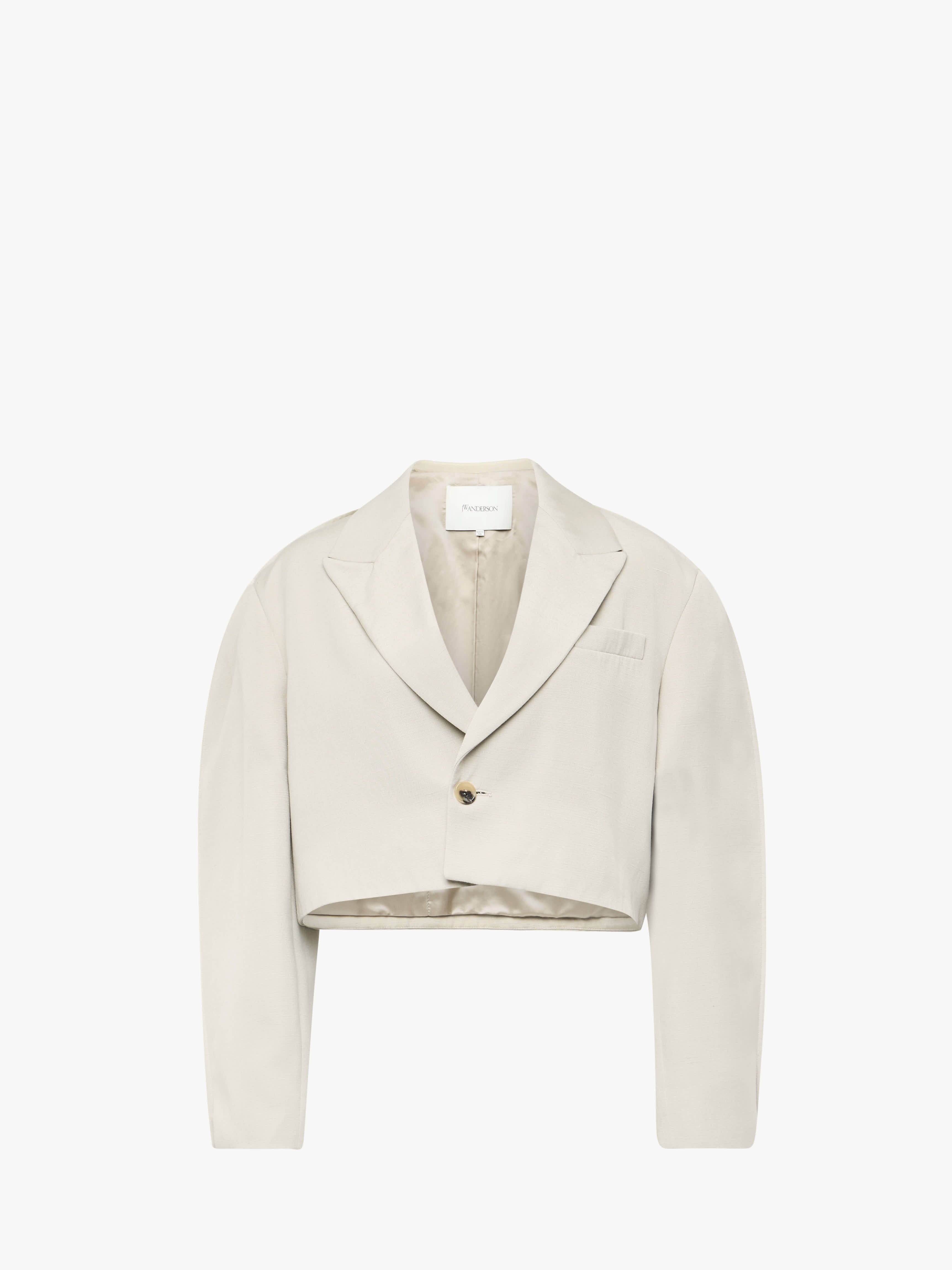 CROPPED ROUNDED TAILORED JACKET - 1