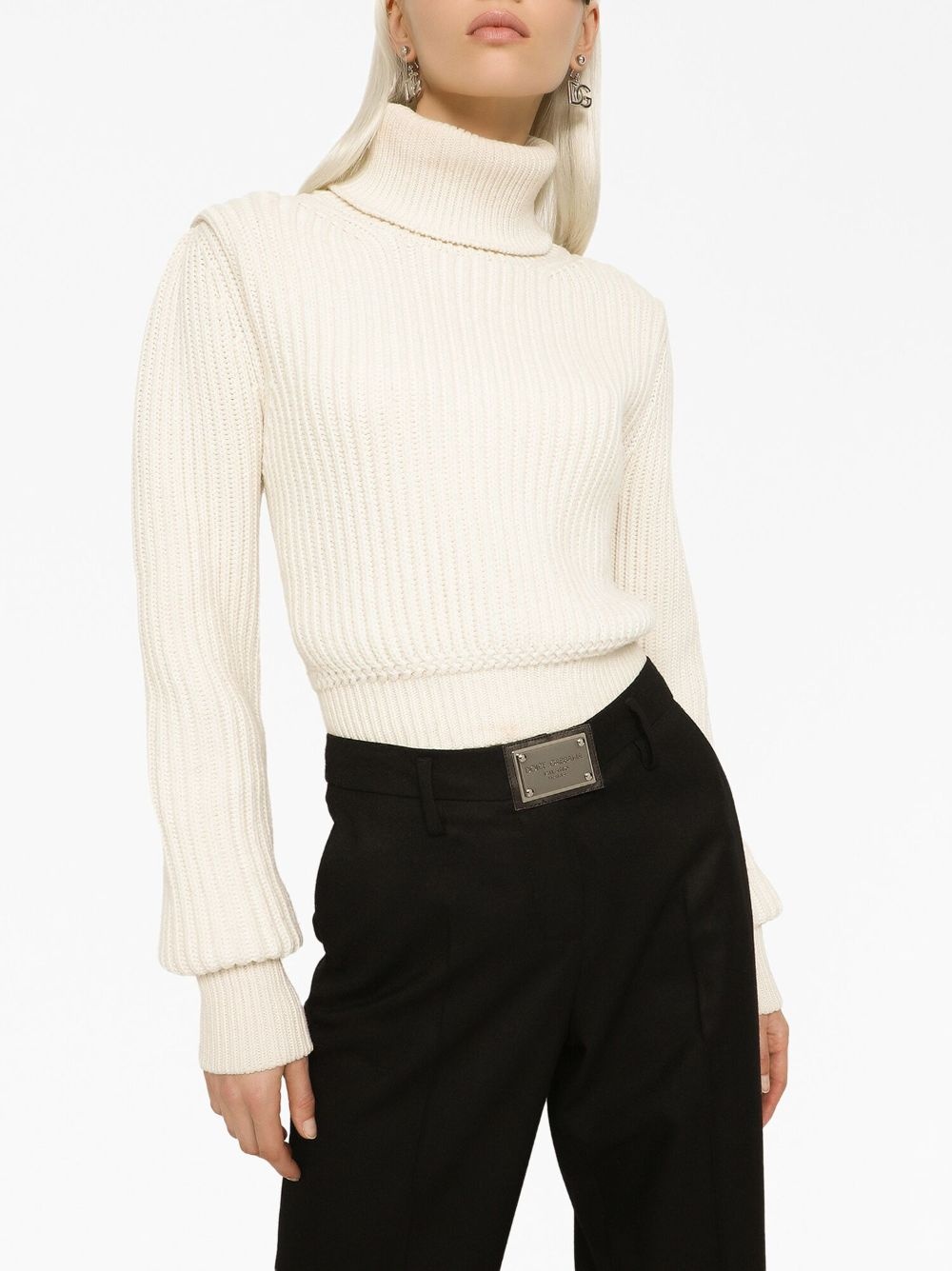logo-plaque straight-leg trousers - 5