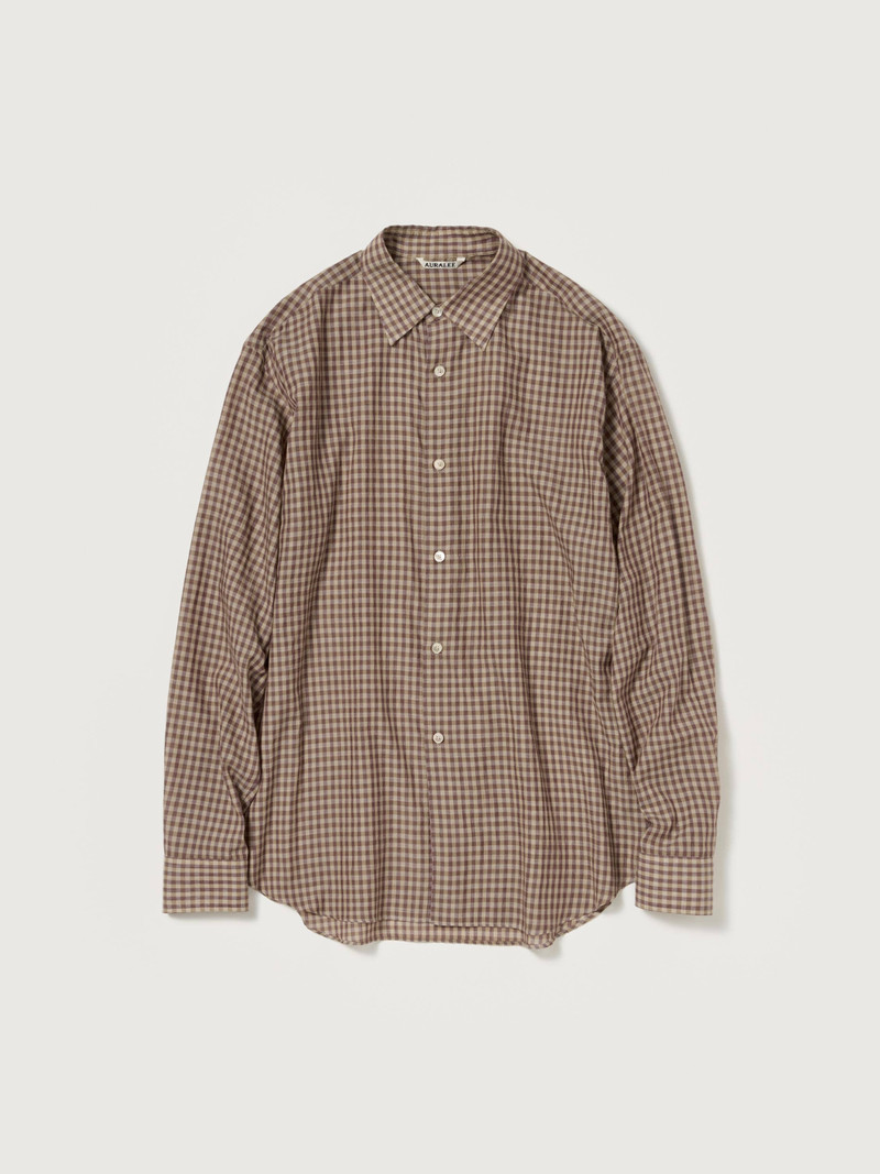 AIRY LIGHT COTTON CHECK SHIRT 1