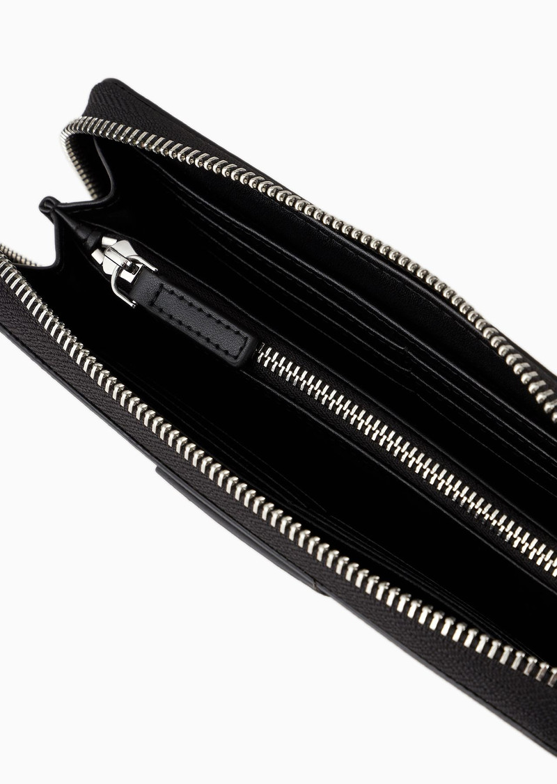 All-over eagle wallet with wrap-around zip 3