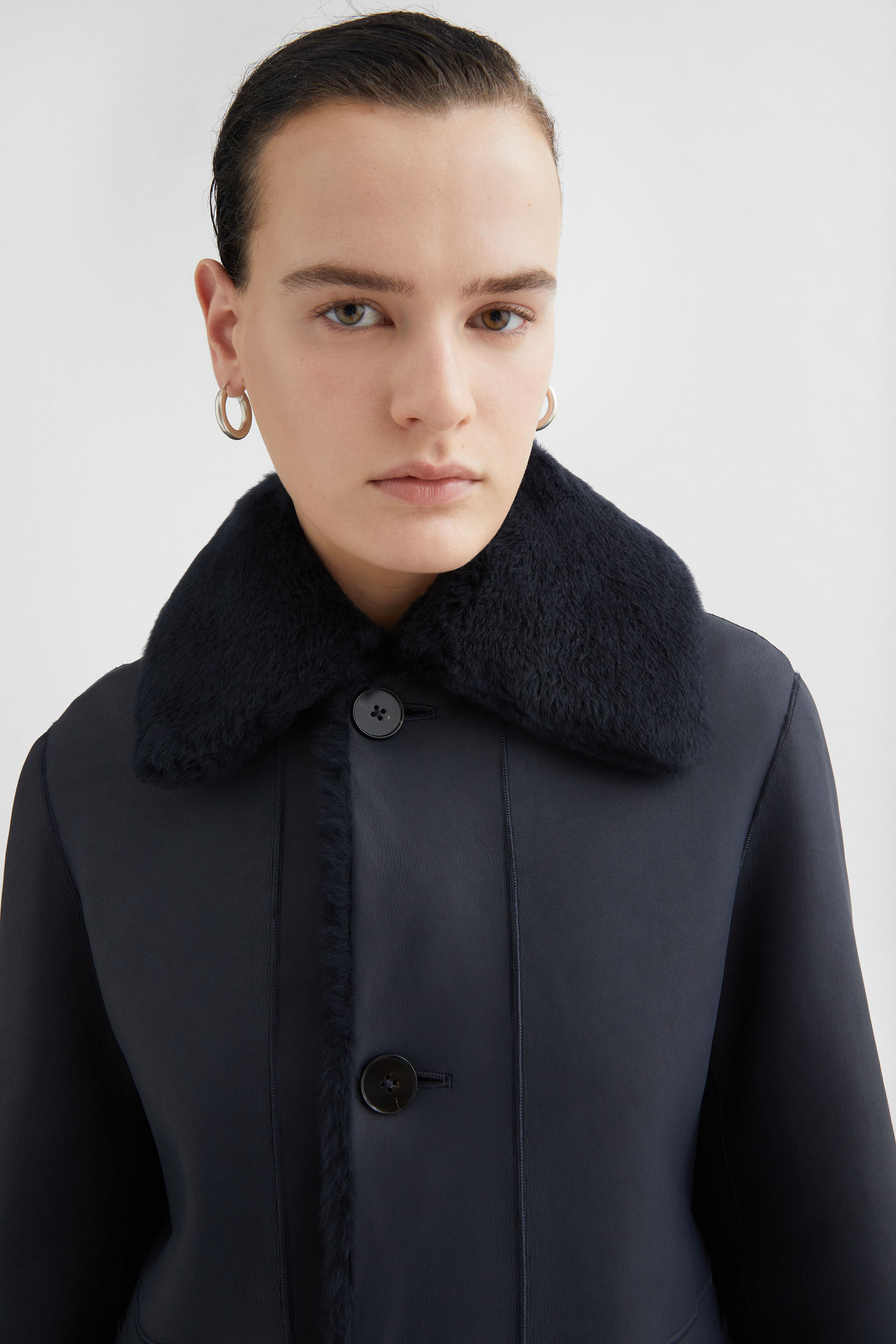 Shearling Caban - 5