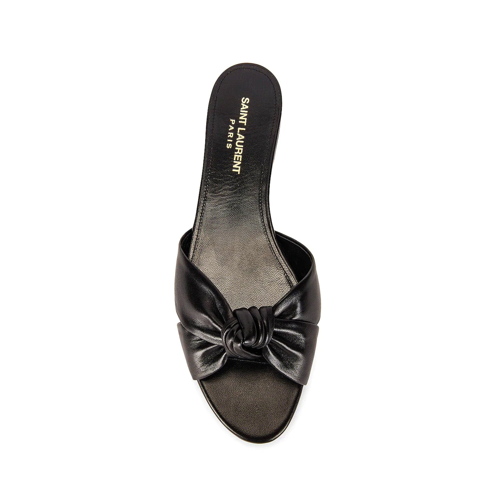 Saint Laurent Leather Slides Women - 4