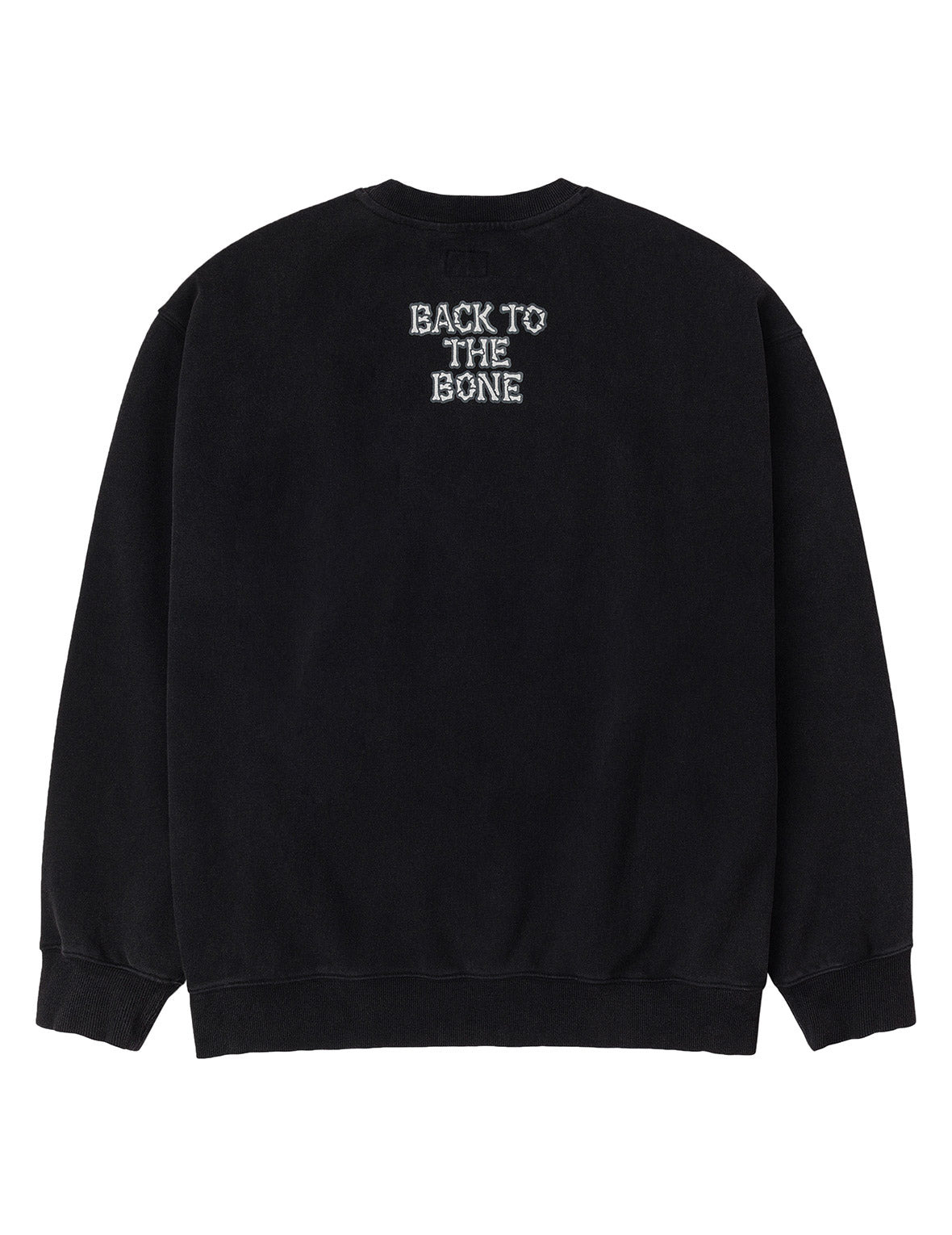 "Back to Bone" and Skull Print Fashion Fit Sweatshirt - 2