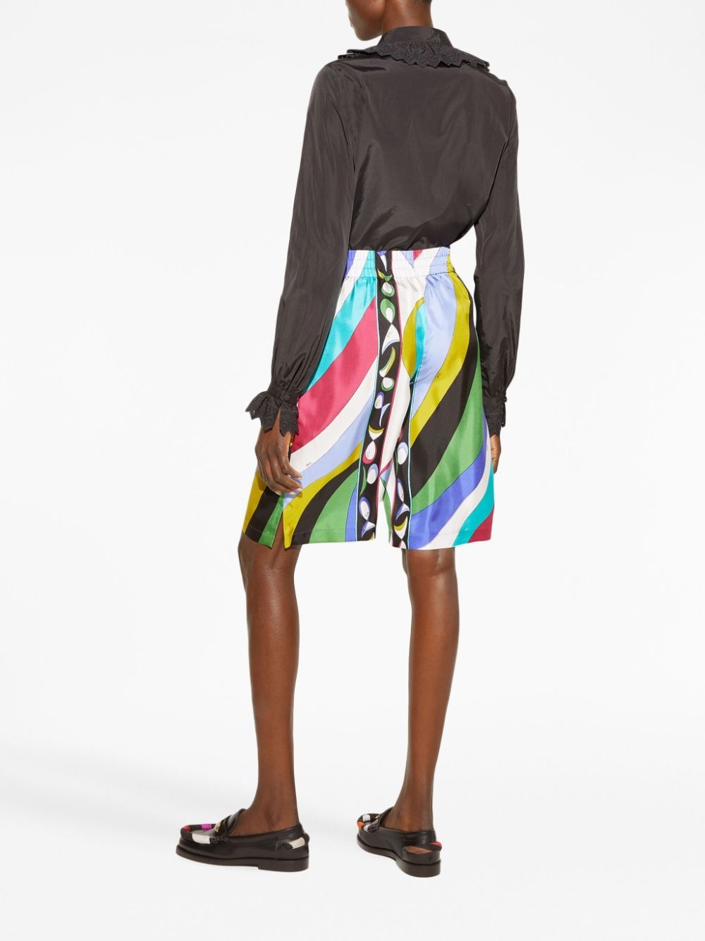 abstract-print knee-length shorts - 4