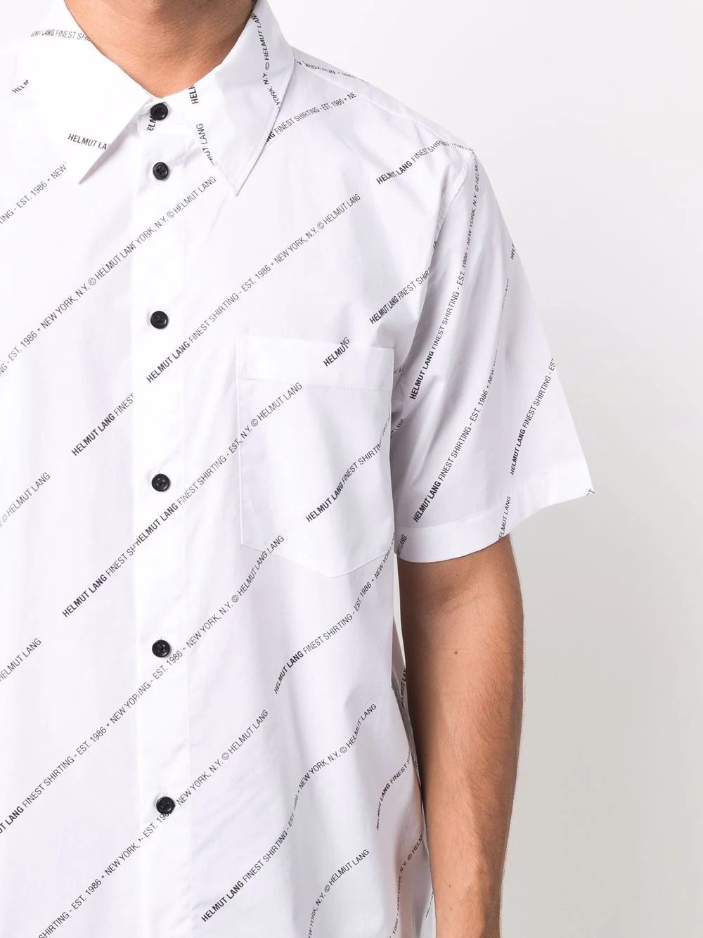 logo-print cotton shirt - 5