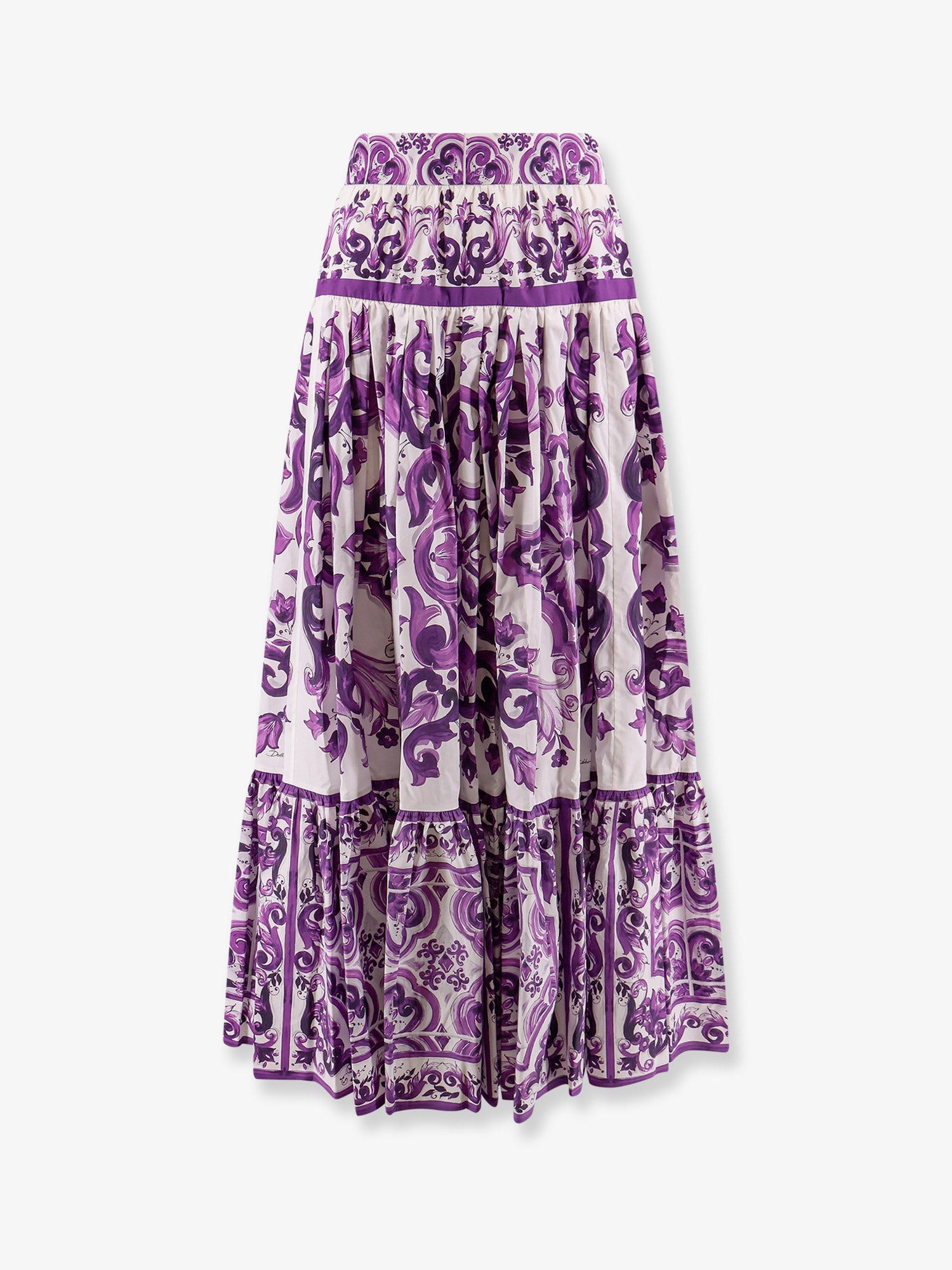 Long Skirt With Maiolica Print - 1