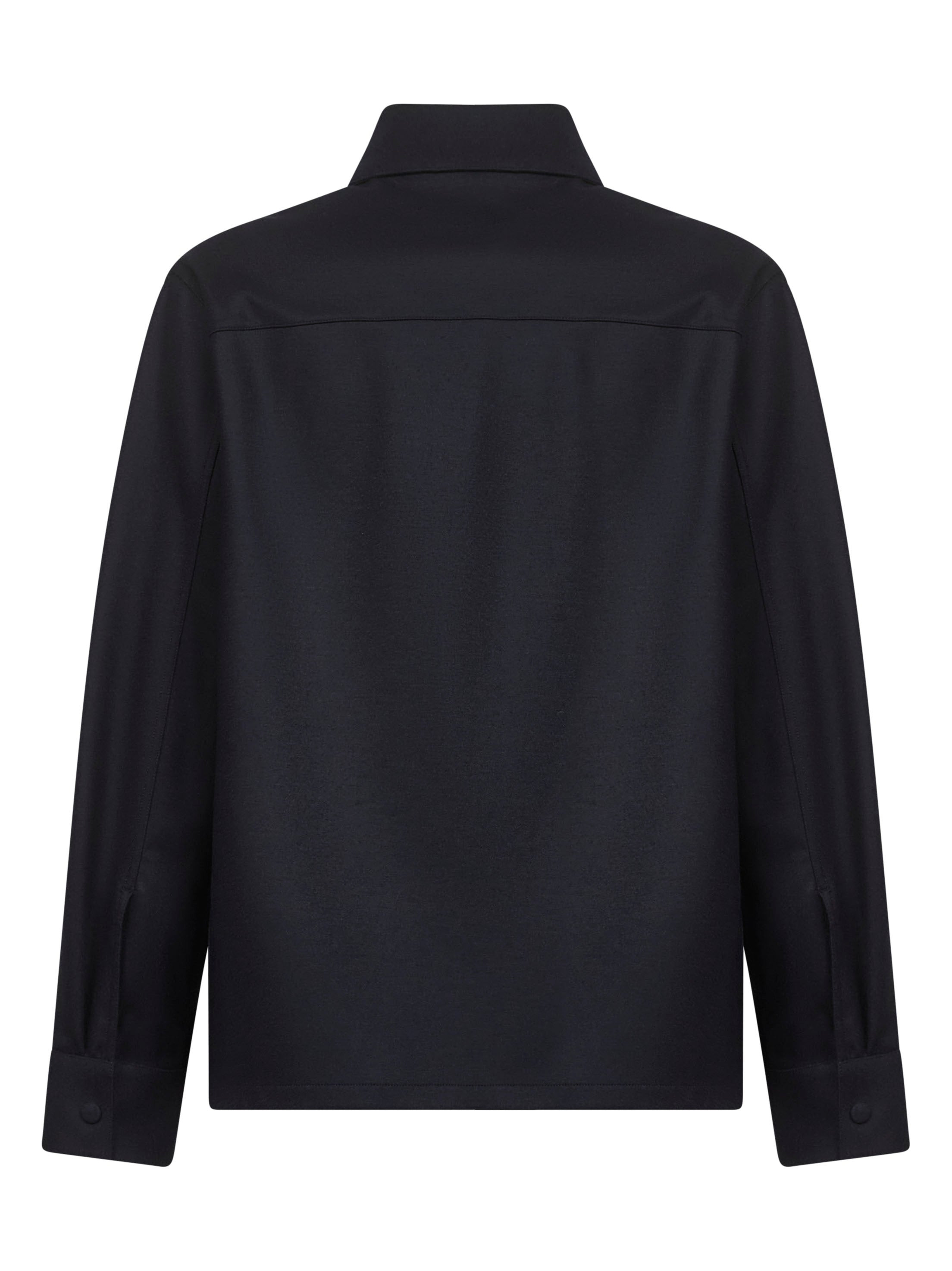 Blue Melton wool shirt - 2