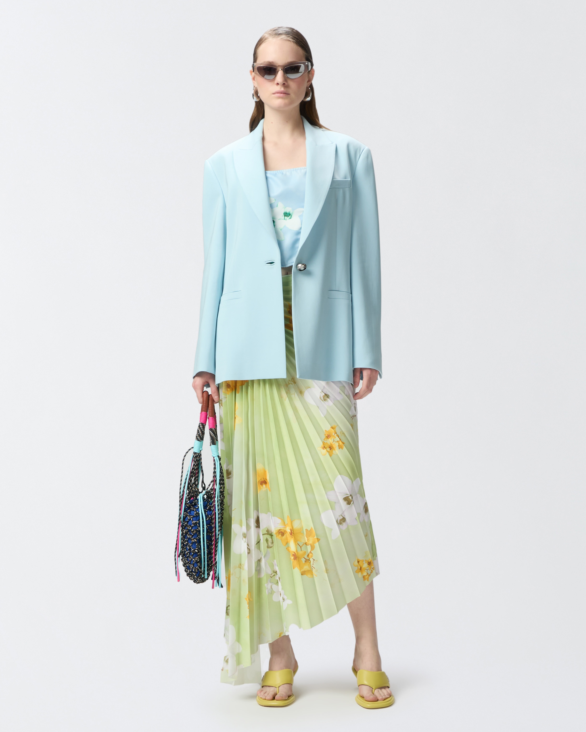PLEATED MIDI SKIRT WITH FLORAL PRINT - 2