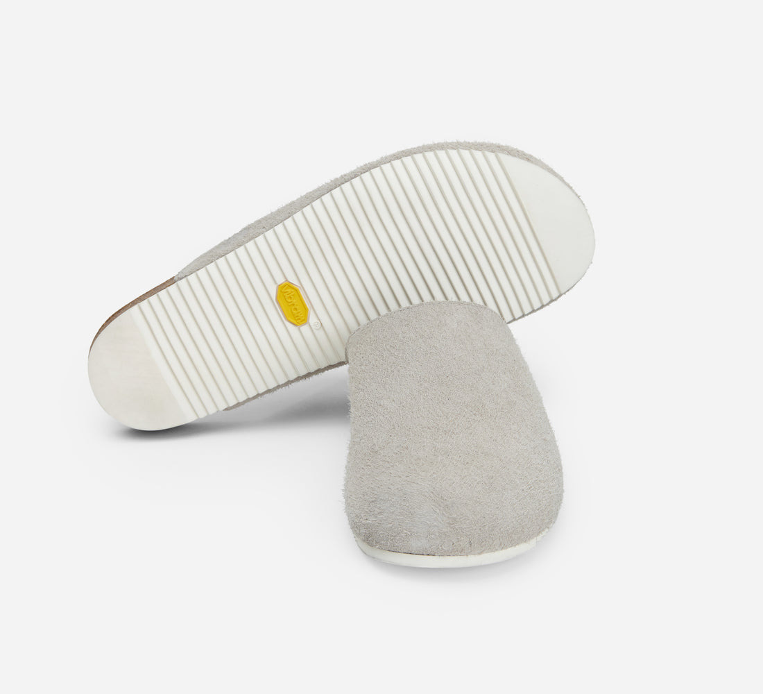 Mule - Shaggy Grey Suede - 5