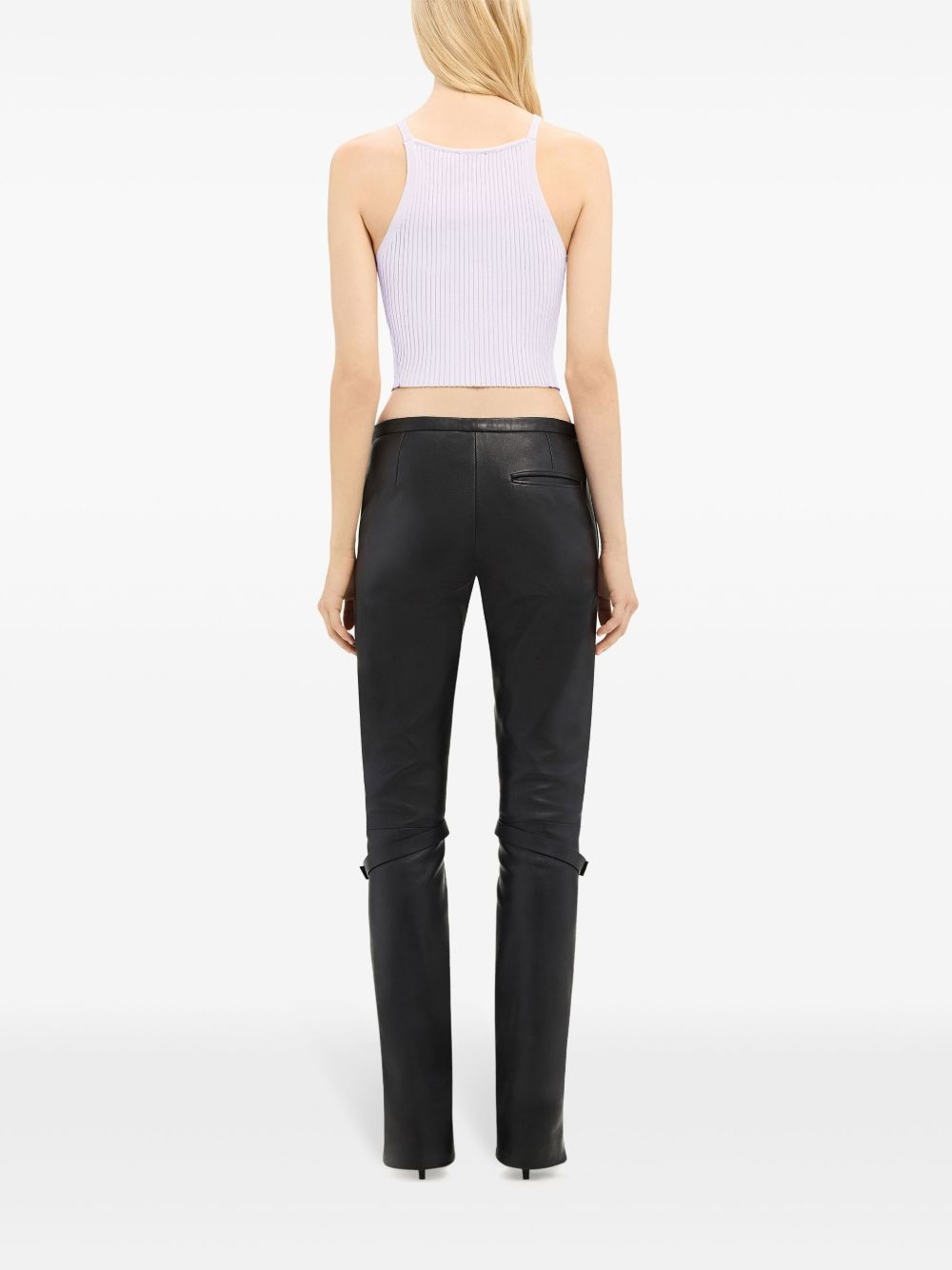 Pointy rib-knit tank top - 4