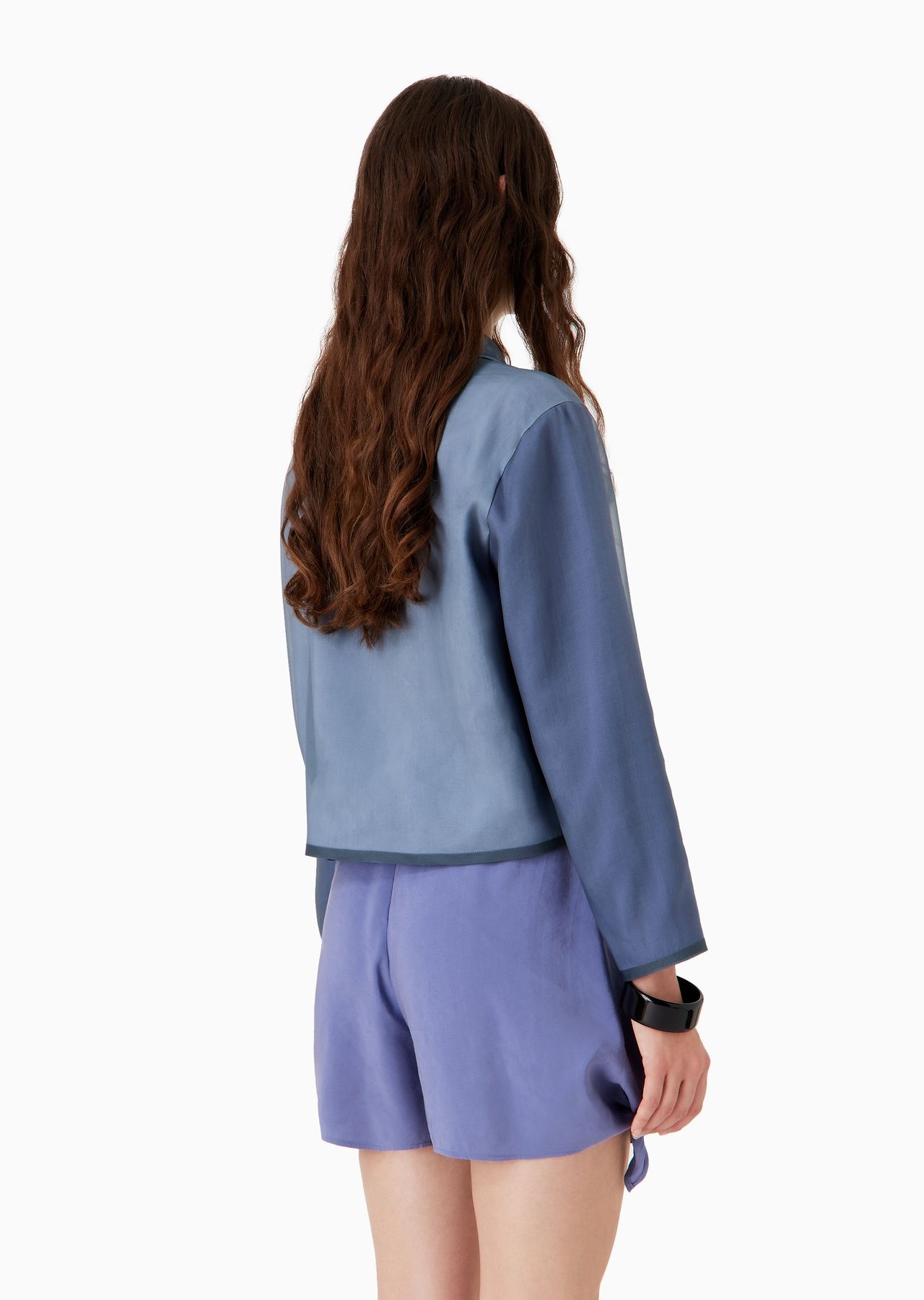 Shorts with bows in a flowing, washed matte fabric - 3