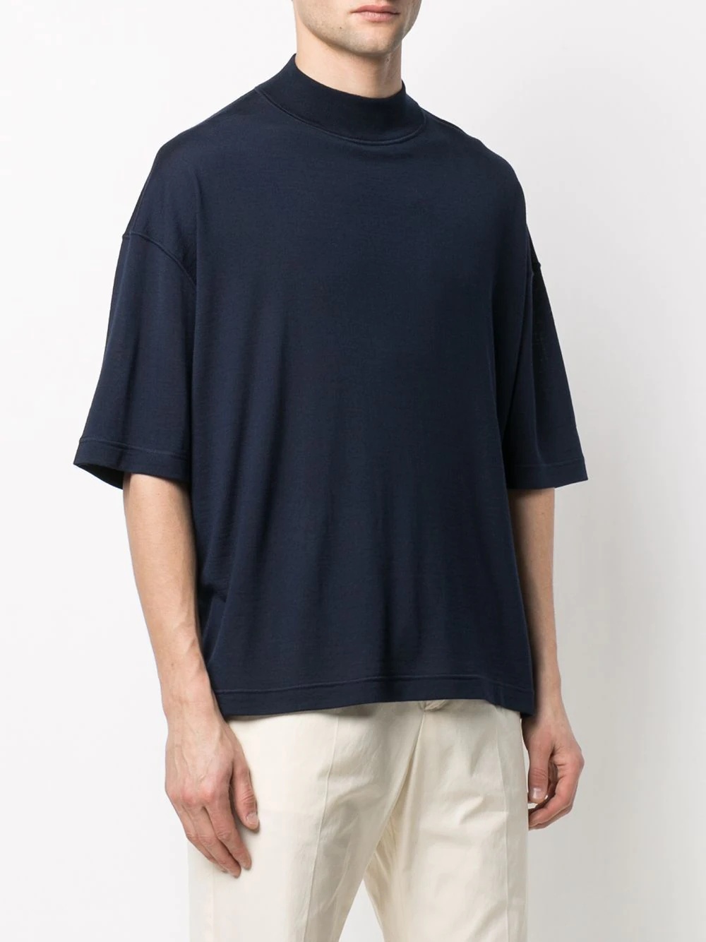 mock neck T-shirt - 3