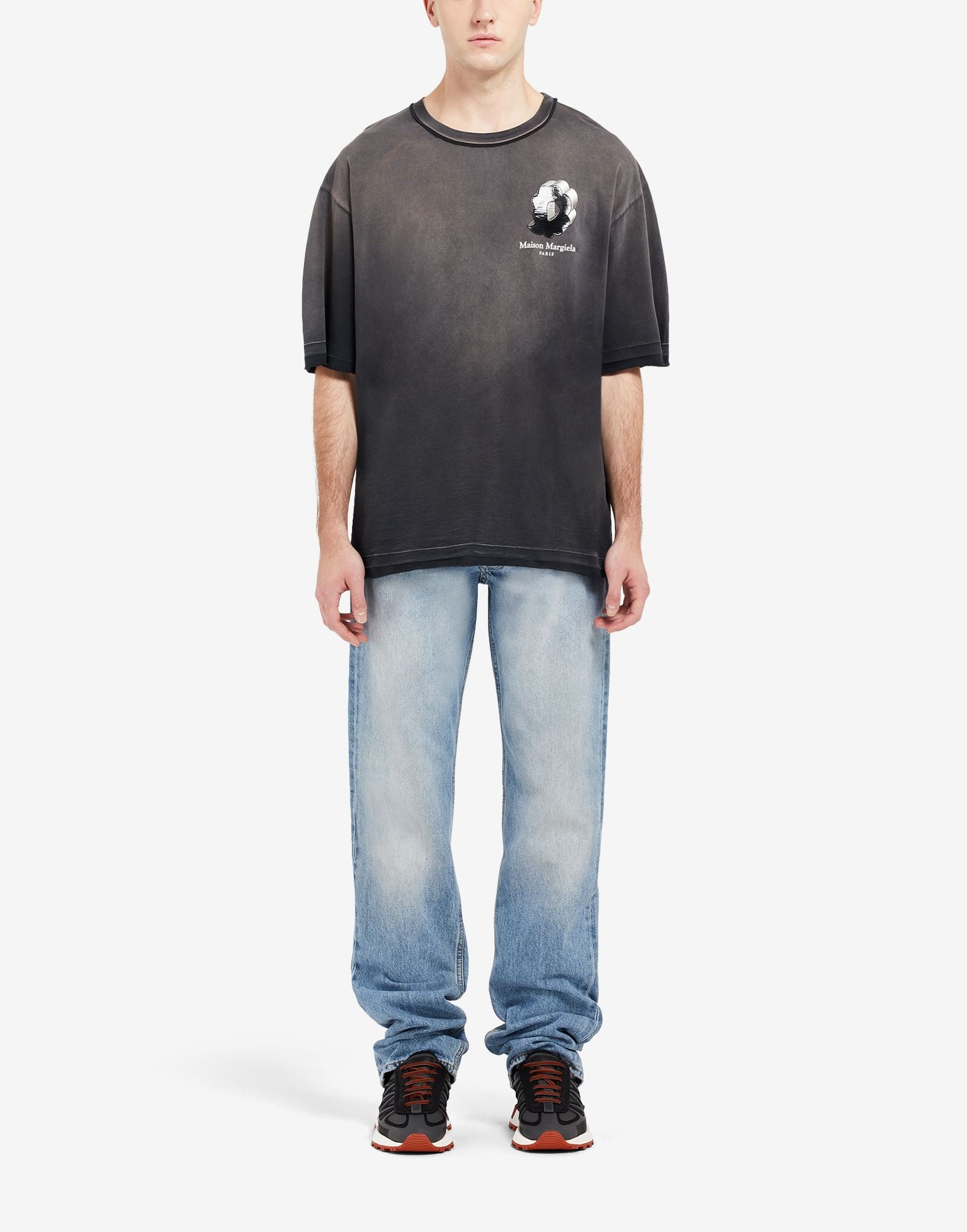 Vintage wash logo print t-shirt - 2