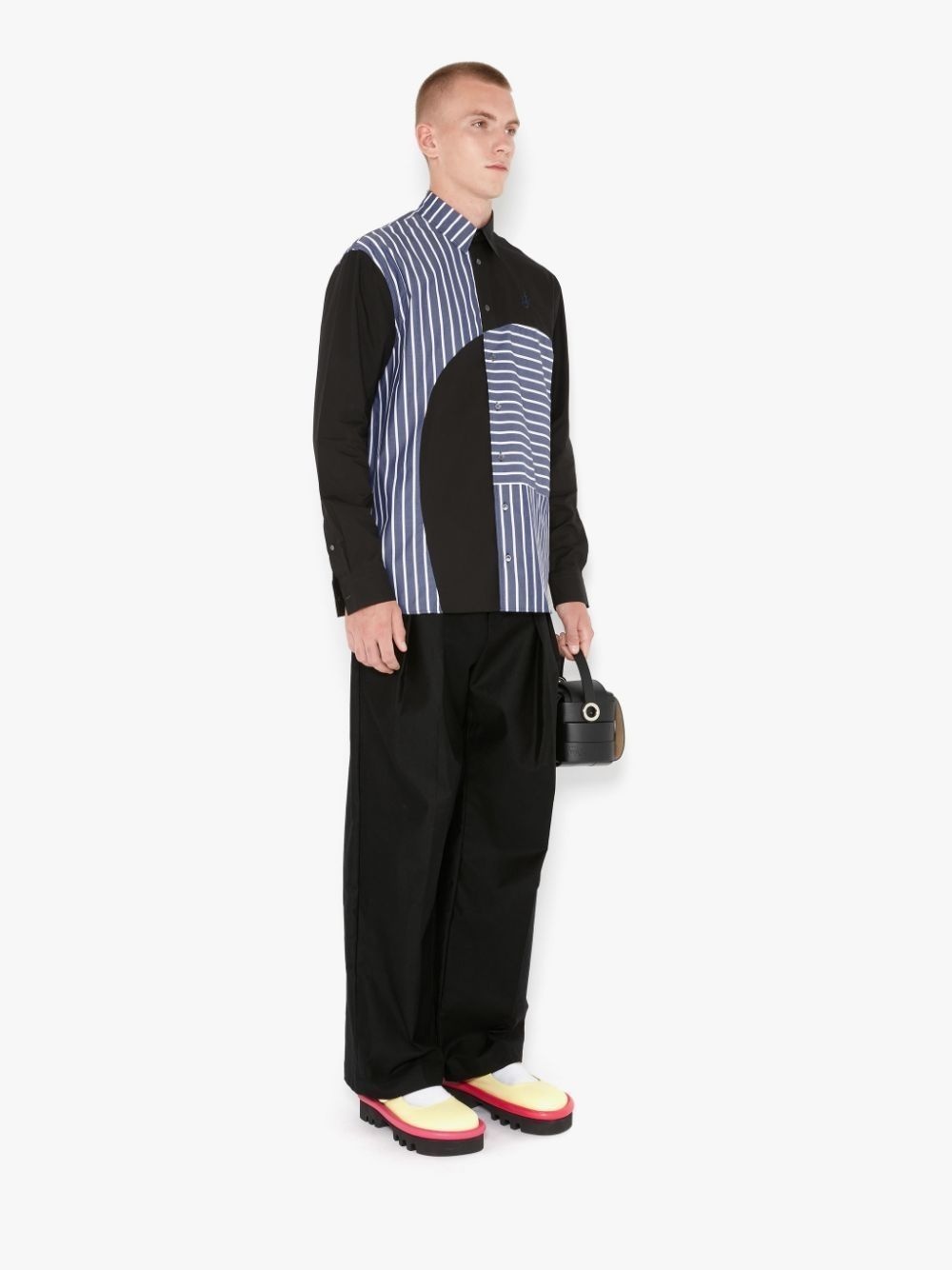 striped patchwork shirt - 3