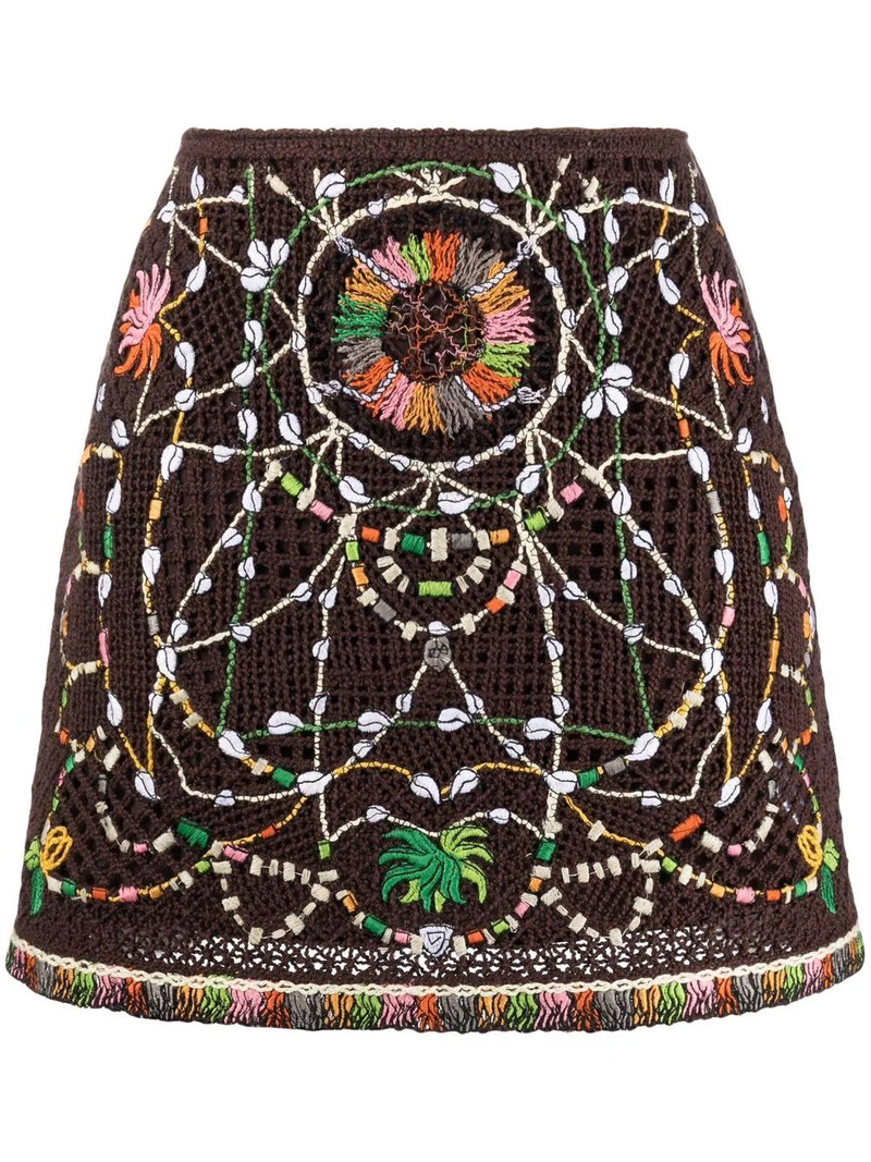 Cyprea-embroidered mini skirt 1