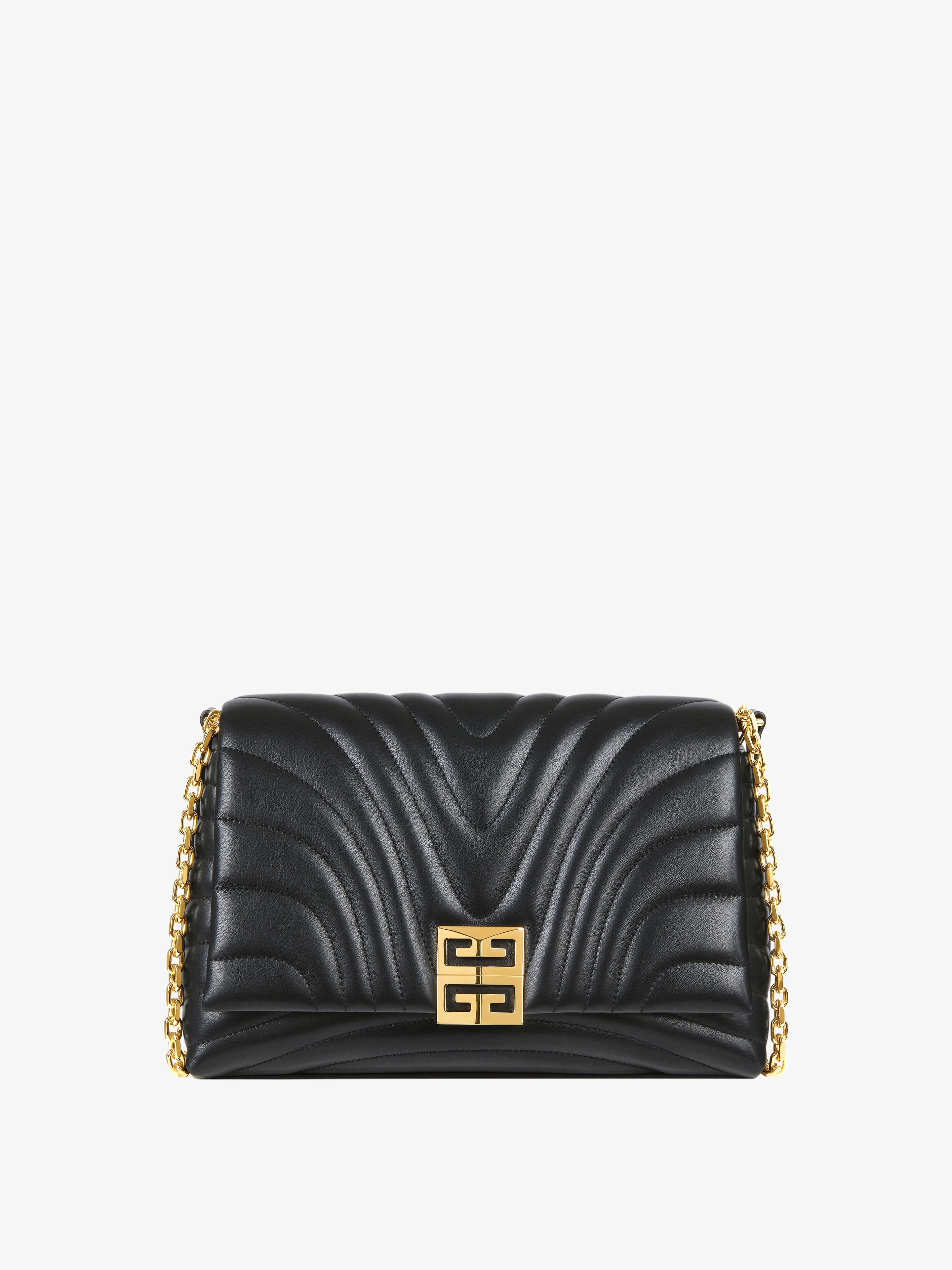 MEDIUM 4G SOFT BAG IN QUILTED LEATHER WITH CHAIN - 1