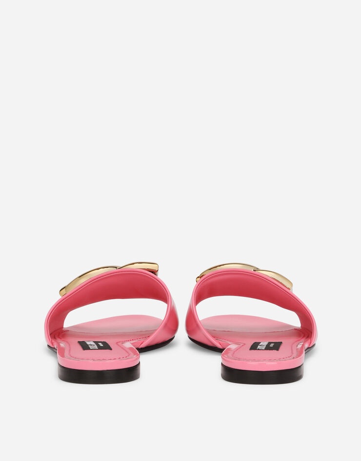 Patent leather sliders with DG logo - 3