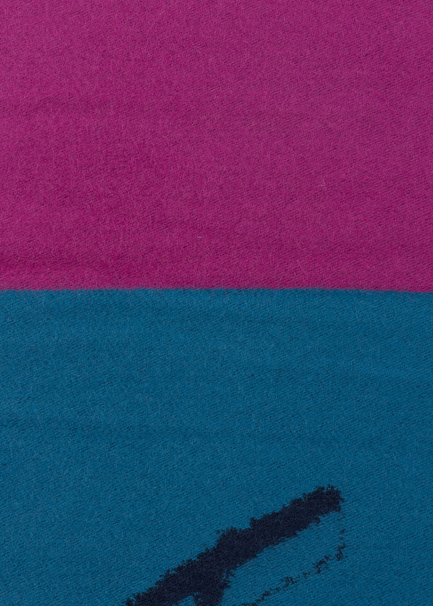 Blue Colour-Block 'Shadow Logo' Jacquard Wool-Blend Scarf - 6