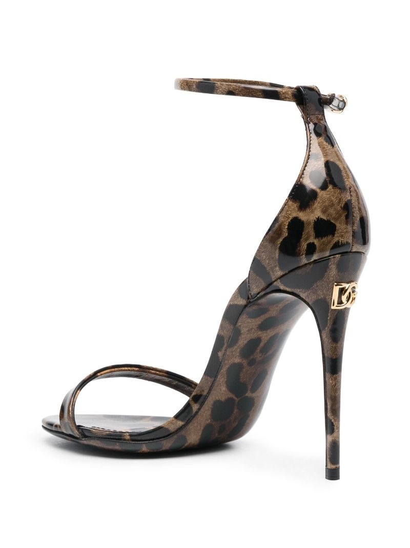 x Kim 115mm leopard-print sandals - 3