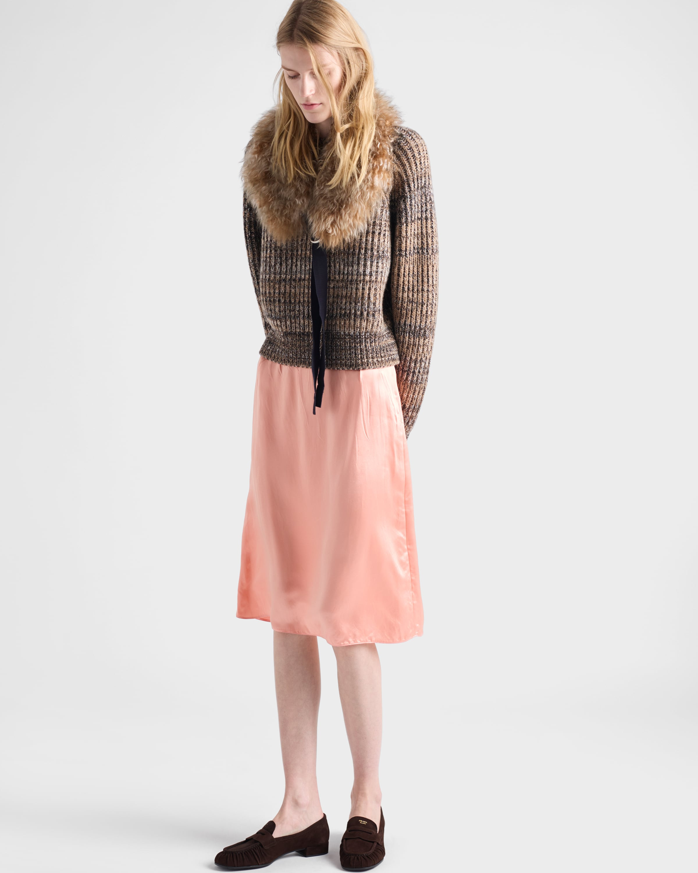Washed satin skirt - 3