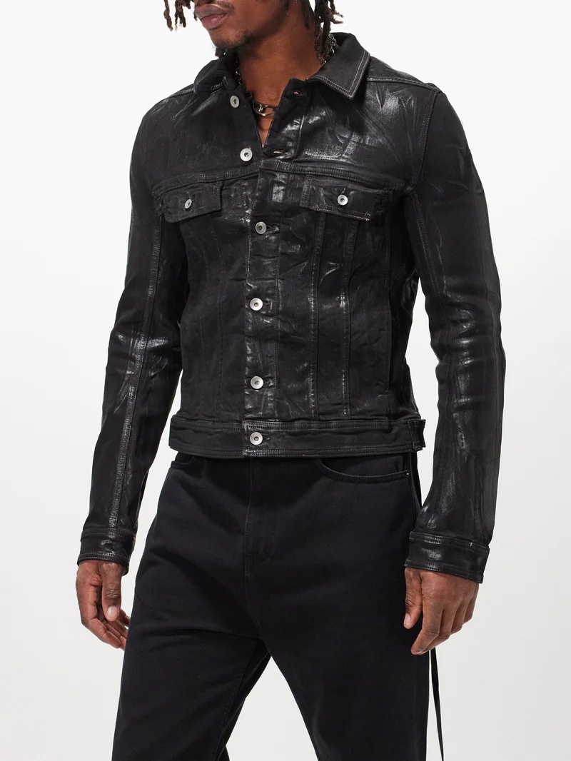 ジャケット・アウター rick owens drkshdw leather denim riders $2645 🆕️Authentic RICK OWENS DRKSHDW 
