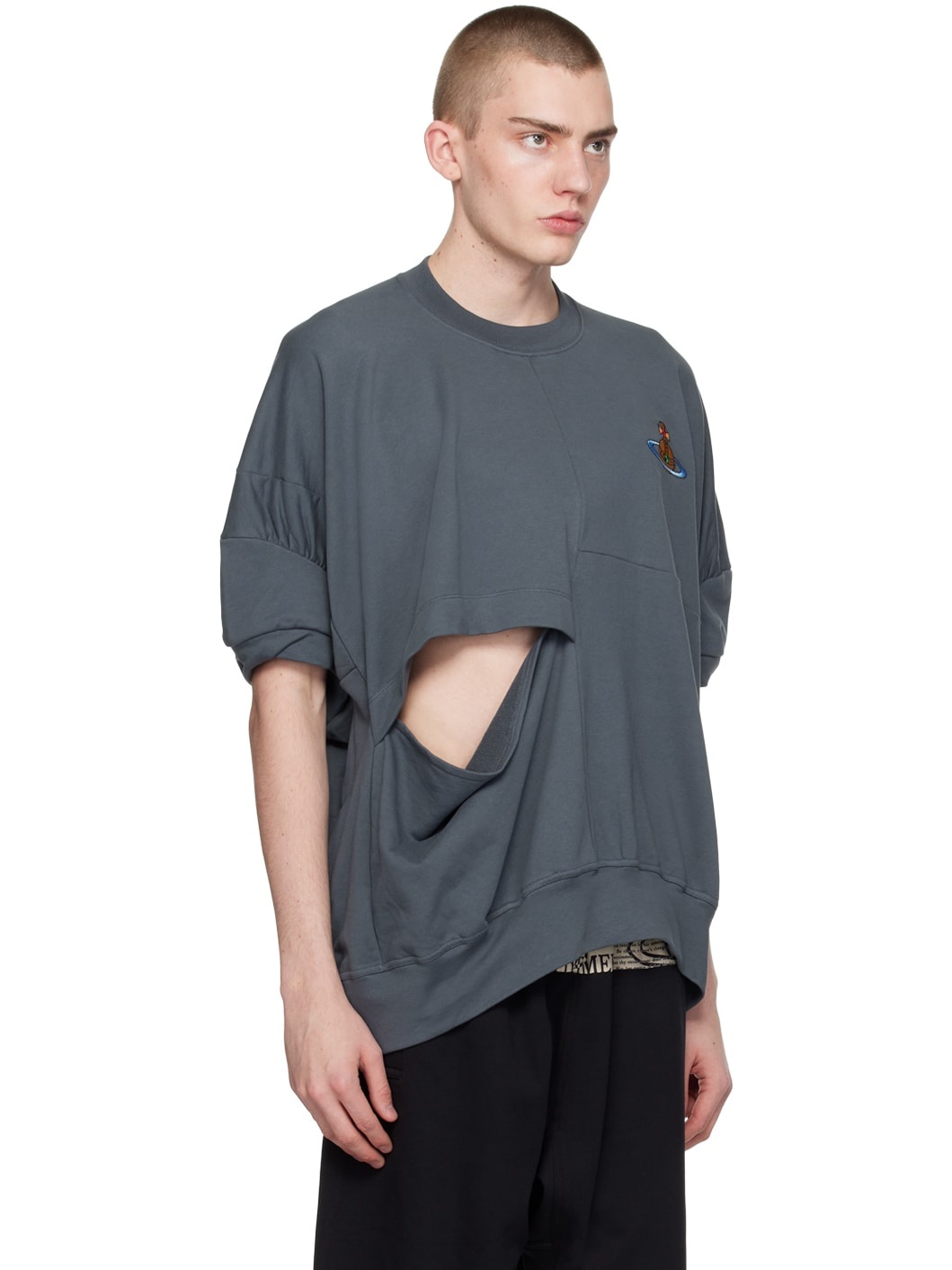 Gray Twisted Sweatshirt - 2