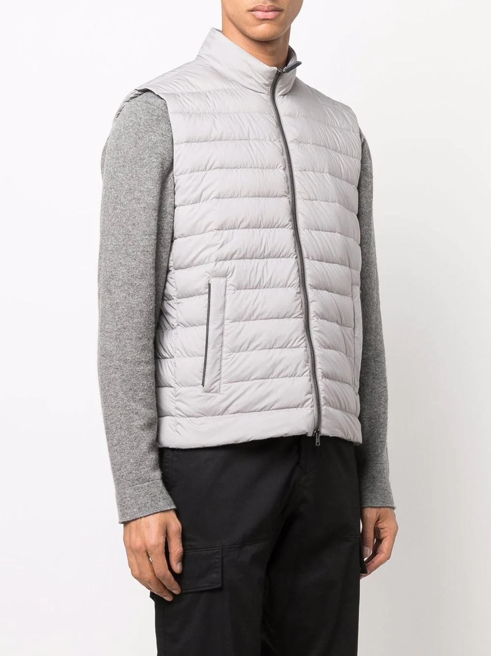 quilted zip-up gilet - 3