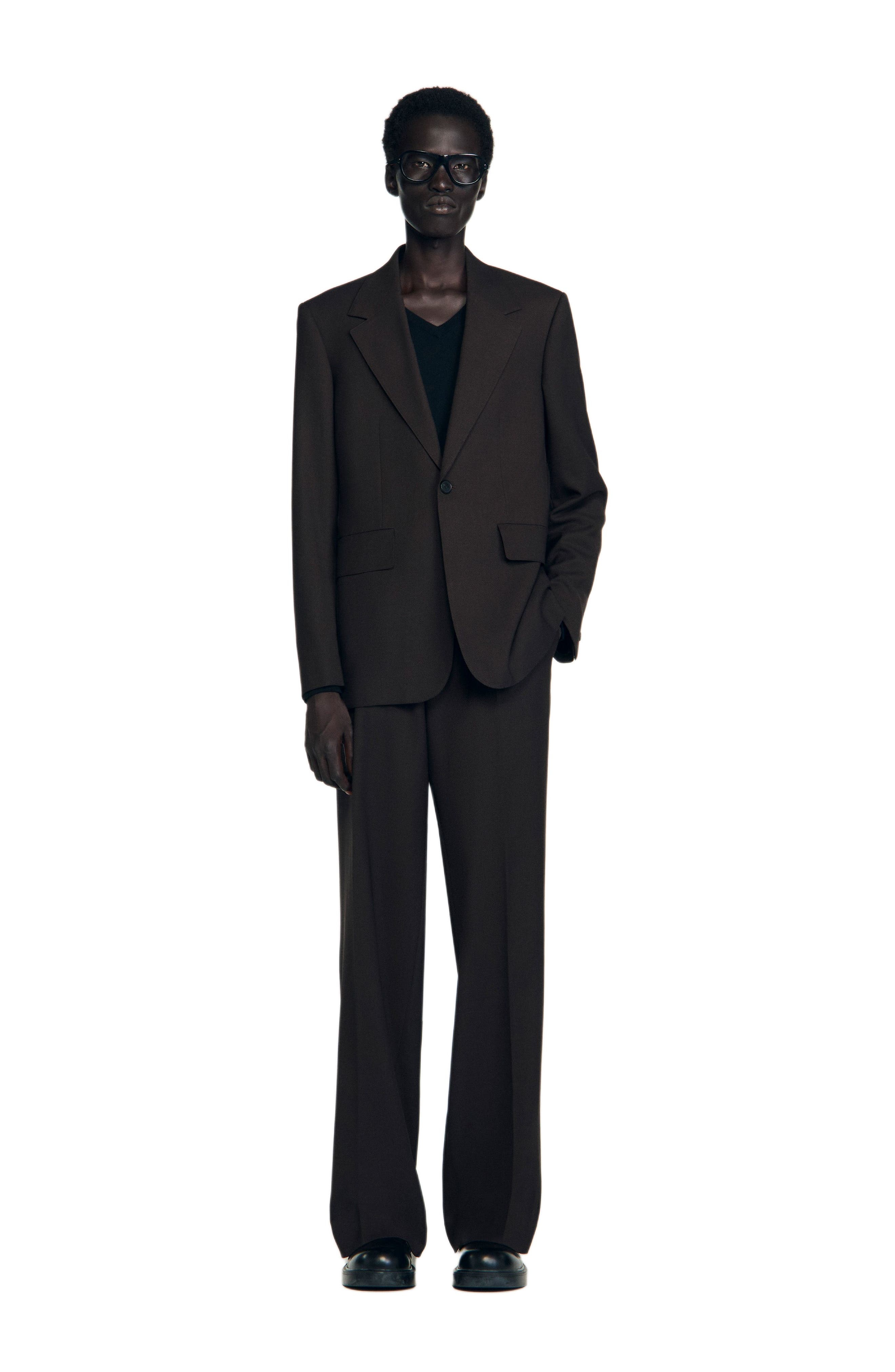 SANDRO Wool suit jacket in Chocolate at Nordstrom - 6