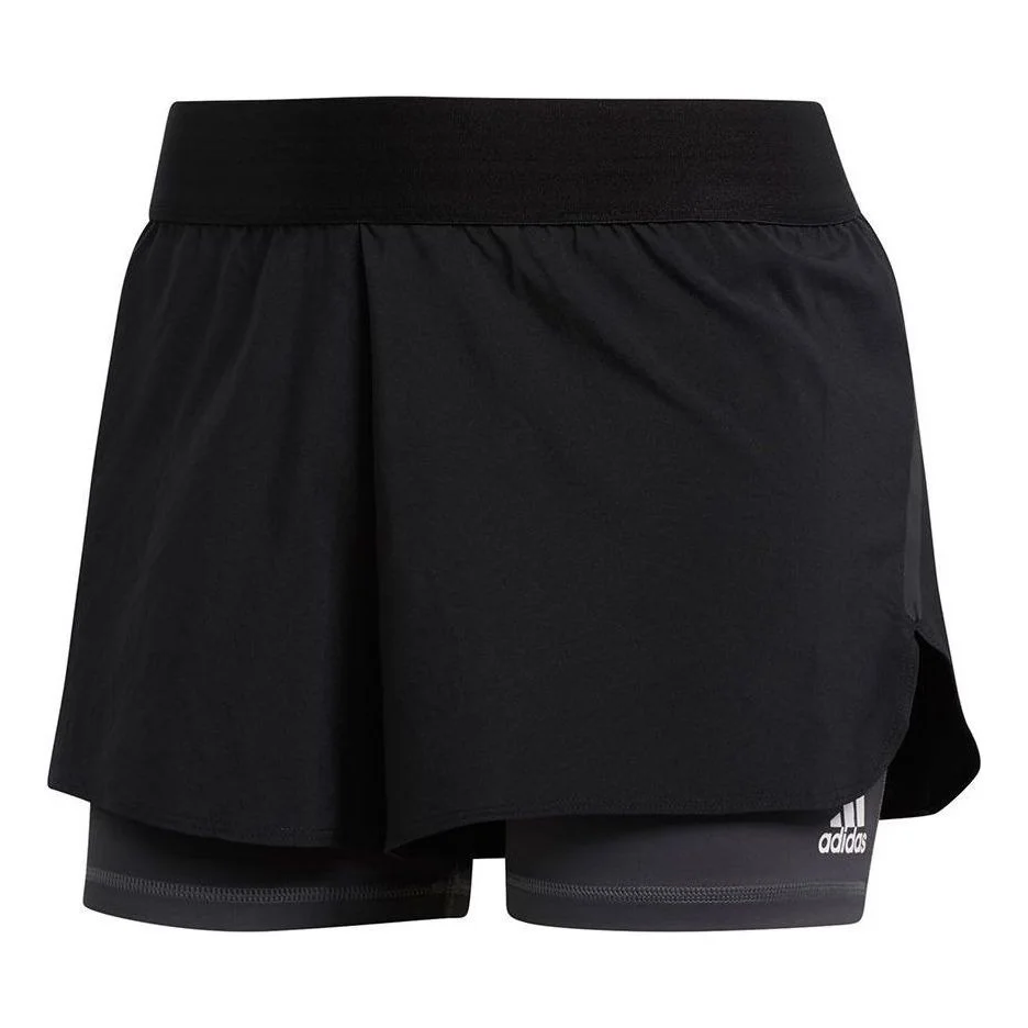(WMNS) adidas Alphaskin Two-in-One Shorts Asia Sizing 'Black' FJ7130 - 1