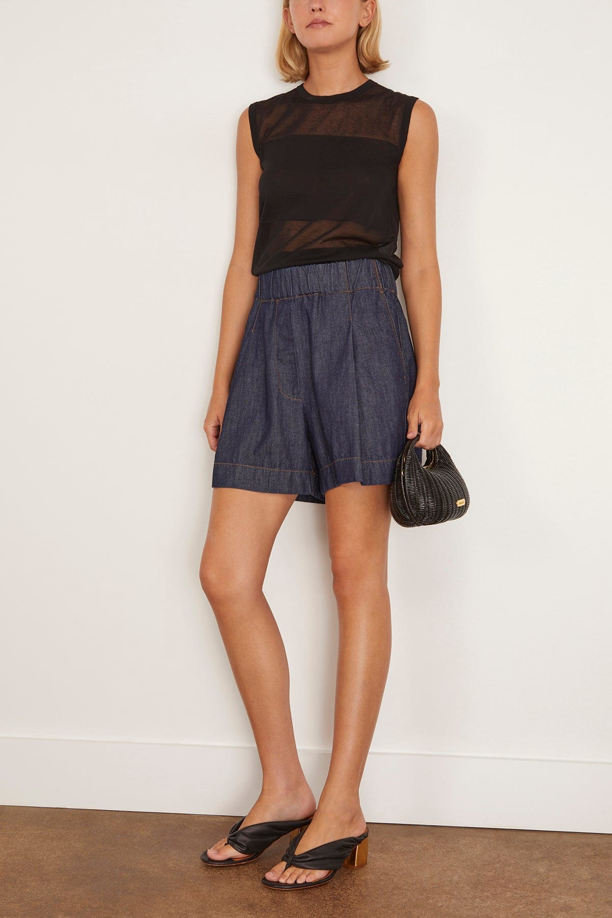 Anita Sleeveless Knit Top in Black - 2