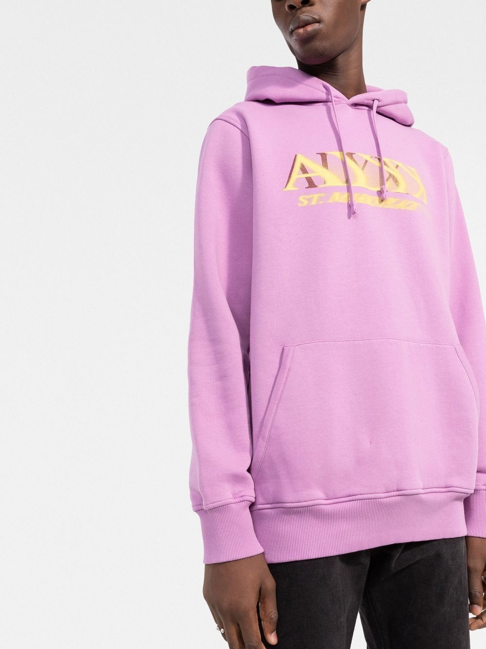 logo-print drawstring hoodie - 3